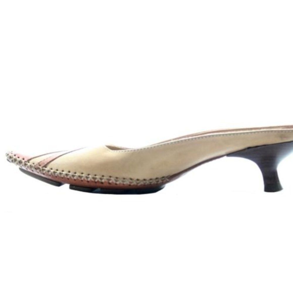 CHARLOTTE HALTON TAN LEATHER MULES SIZE 9